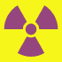Radiation warning symbol (yellow + magenta/purple)